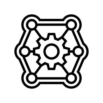 Multi functionality line icon vector illustration 스톡 일러스트