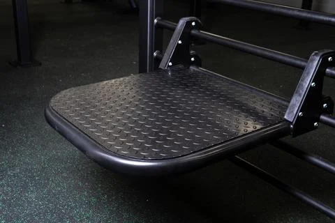 Multi-functioning platform for jumping installed on the stairs for sports Stock Photos