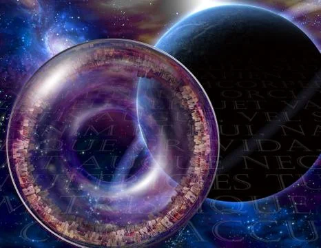 Multi Generational Interstellar Ship Stock Illustration