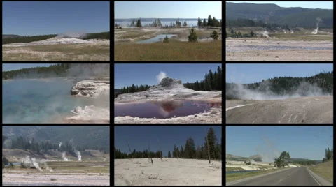Multi Geyser Stock Footage 28543804