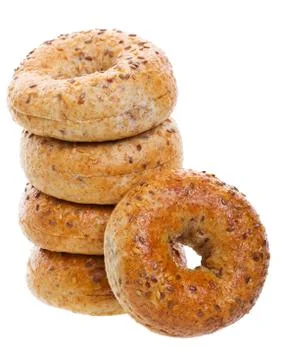 Multi-grain bagels Stock Photos