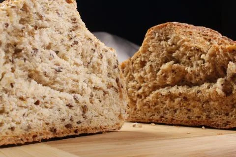 Multi grain bread slices Stock Photos