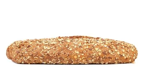  multi - grain brown bread multi - grain brown bread isolated on a white b... Stock Photos