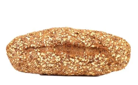 multi - grain brown bread multi - grain brown bread isolated on a white b... Stock Photos
