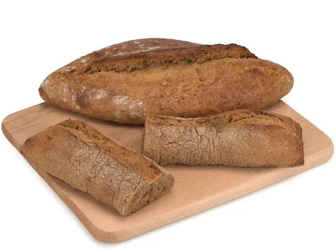 Multi Grain Brown Wheat Bread, close up Stock Photos