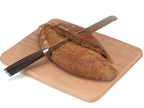 Multi Grain Brown Wheat Bread, close up Stock Photos