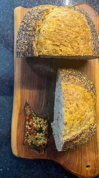 Multi-grain wholemeal bread Stock Photos