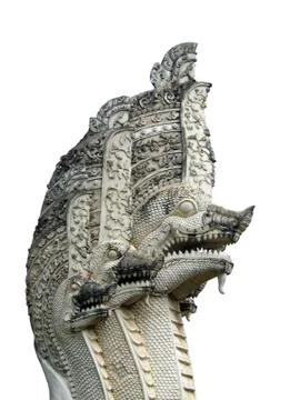 Multi headed dragon statue Stock Photos
