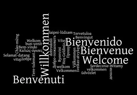 Multi languages "Welcome" Stock Illustration