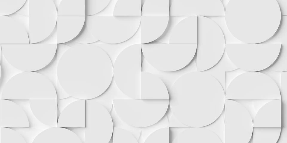 Multi-layer white circles or cylinders background wallpaper banner pattern fr Stockillustratie