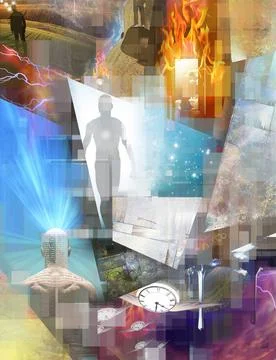 Multi Layered abstract Multi Layered abstract composition. 3D rendering Co... Stock Photos