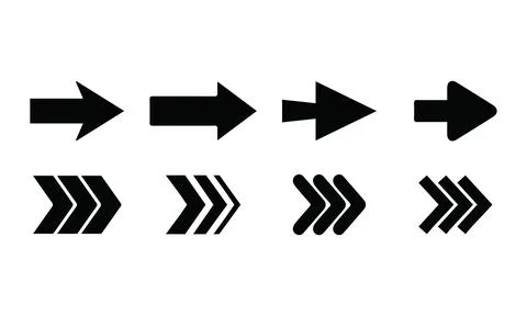 Multi Layered Chevron and Straight Arrow Pack Stock Illustration