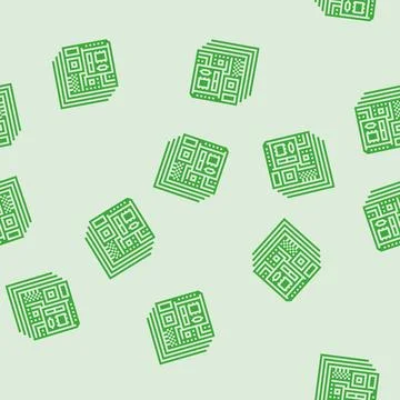Multi layered circuit design glyph seamless pattern Illustrazione stock