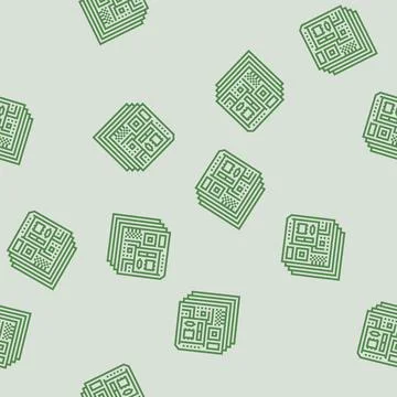 Multi layered circuit design line seamless pattern Stockillustratie