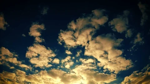 Multi-layered clouds over head Stock Footage 94653206