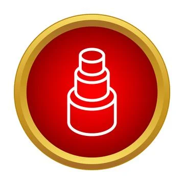 Multi layered electrical cable conductor structure icon Stock-Illustration