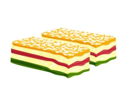Multi-layered marmalade. Vector illustration on white background. Stock Illustration
