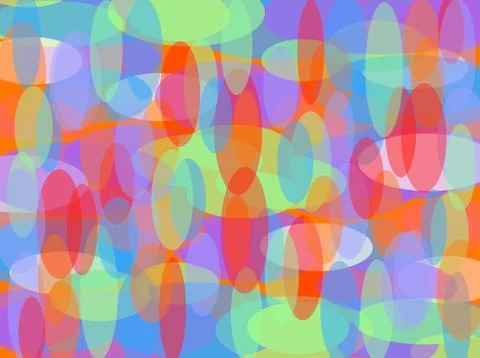 Multi Layered Multi-colored Ovals Abstract Stock Illustration