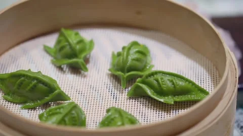 Multi lens shooting of various creative Chinese dumplings. Stock Footage 256132791