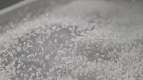 Multi lens slow display of rice grains. Video stock 253257787