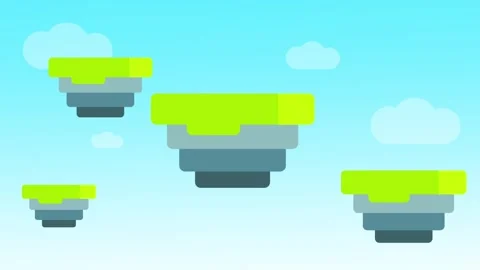 Multi-Level Floating Terrain Stock Footage 335633244