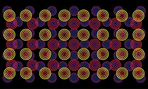 Multi-level floral stereogram Stock Illustration