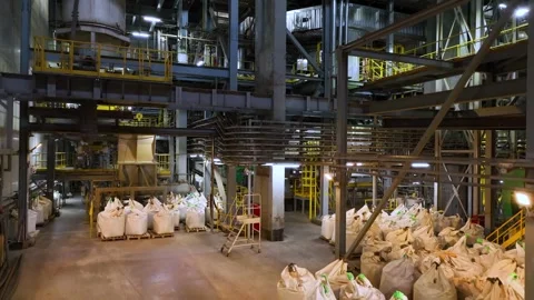 A multi-level heat pipe system in a thermal power plant building Stockbeeldmateriaal 327518031