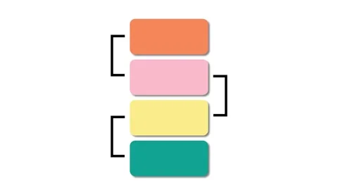 Multi-level infographic display. Appear one by one Stock Footage 340898167
