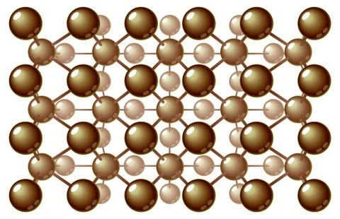 Multi-level molecular stereogram Stock Illustration
