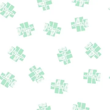 Multi-level parking glyph vector seamless pattern Stock Illustration