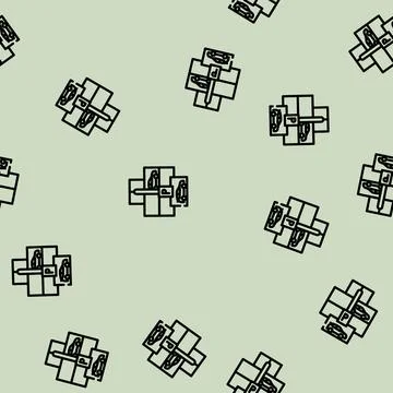 Multi-level parking line vector seamless pattern Stock Illustration
