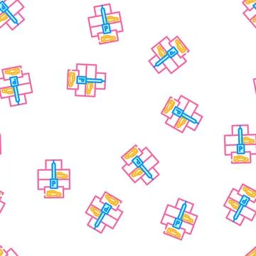 Multi-level parking vector seamless pattern Illustrazione stock