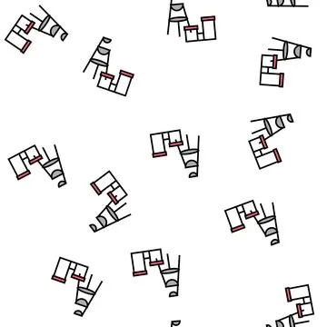 Multi level pot for house plant vector seamless pattern Stock Illustration