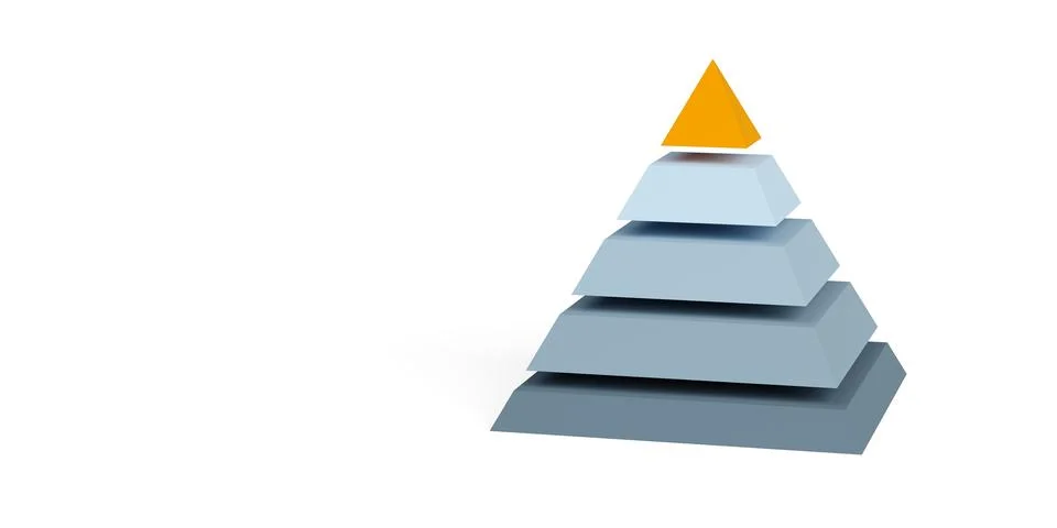 Multi level pyramid, career, multi level marketing or hierarchy business co.. Stock Illustration