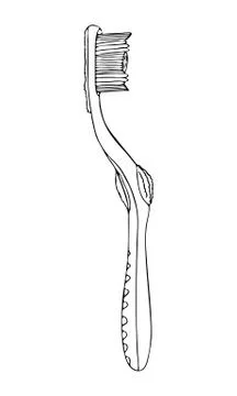 Multi level toothbrush for daily hygiene of the oral cavity. Isolated item of Stock Illustration