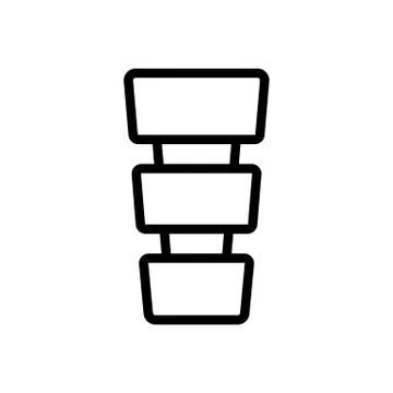 Multi level vase icon vector outline illustration 스톡 일러스트