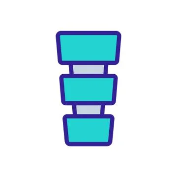 Multi level vase icon vector outline illustration Stock Illustration