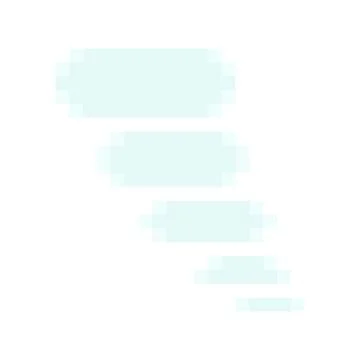 Multi line chat messages sequence dialog trail pixel art style light blue design Stock Illustration