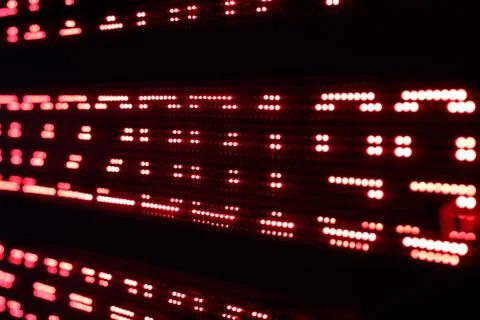 Multi-line scrolling message LED display Stock Photos