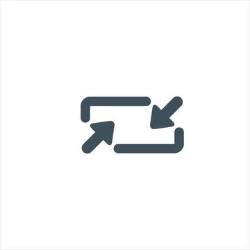 Multi Login square arrows insde vector icon, simple sign for web site and mobile Illustrazione stock