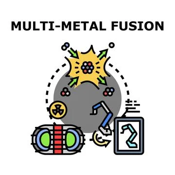 Multi metal fusion technology concept generating clean energy Stock Illustration