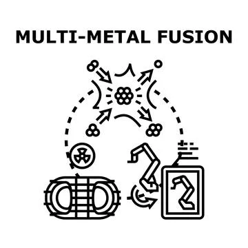 Multi metal fusion technology concept generating clean energy Stock Illustration