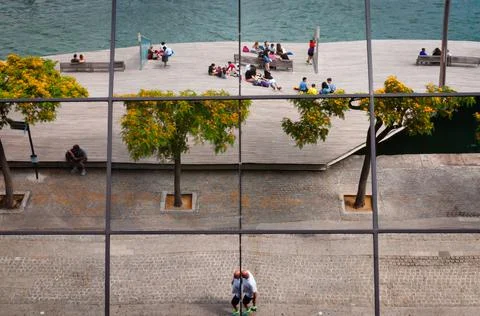 Multi mirrors in Barcelona Stock Photos