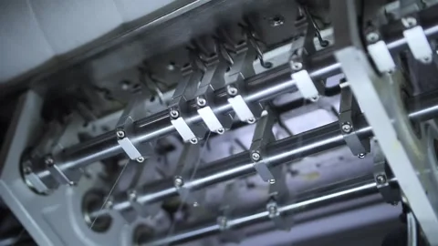 Multi-Needle Quilting Machine Close-Up Video stock 240757664