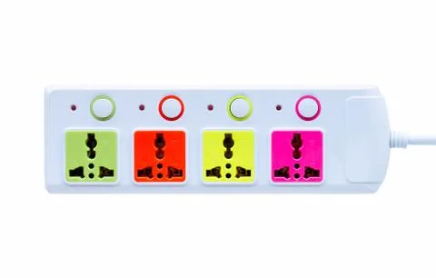 Multi-outlet power plug Stock Photos