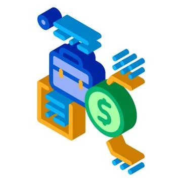 Multi-pass algorithm isometric icon vector illustration 스톡 일러스트