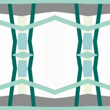 Multi-pass contour arrangement line art with pure white, aqua grey, mint glow, j Stock Illustration