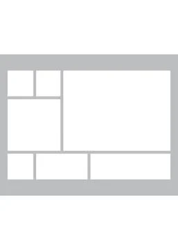 Multi Photo Collage Frame and Gallery Wall Layout Stock Illustration