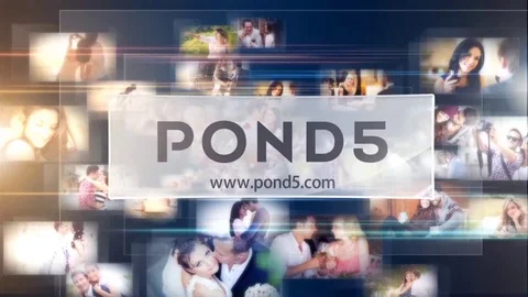 Multi Photo Logo Reveal After Effects stock