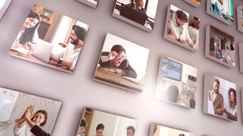 Multi Photo Video Gallery Logo Stock After Effects